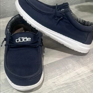 Hey Dude Blue and White Casual Loafers